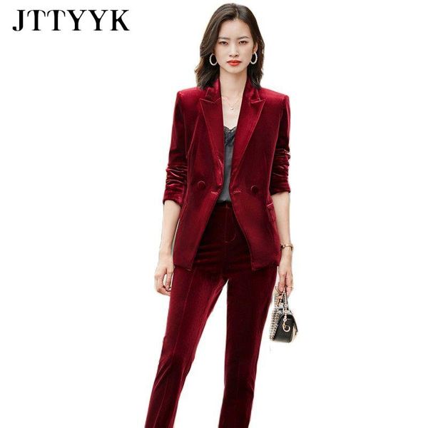 women's two piece pants autumn winter pleuche 2 set women elegant slim pant suit black korean fashion blazer oversize office clothes ca, White
women's two piece pants autumn winter pleuche 2 set women elegant slim pant suit black korean fashion blazer oversize office clothes ca, White