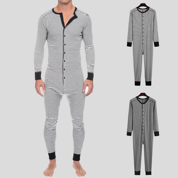 men's tracksuits men striped jumpsuit homewear skinny leisure long sleeve o neck button soft rompers pajamas cozy mens onesie sleepwear, Gray
men's tracksuits men striped jumpsuit homewear skinny leisure long sleeve o neck button soft rompers pajamas cozy mens onesie sleepwear, Gray