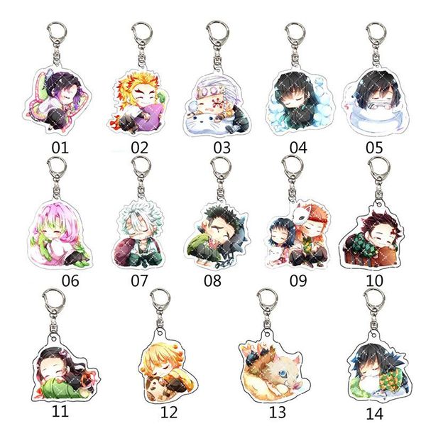 keychains anime demon slayer: kimetsu no yaiba key chains keychain cosplay acrylic pendant keyring 14 styles, Silver
keychains anime demon slayer: kimetsu no yaiba key chains keychain cosplay acrylic pendant keyring 14 styles, Silver