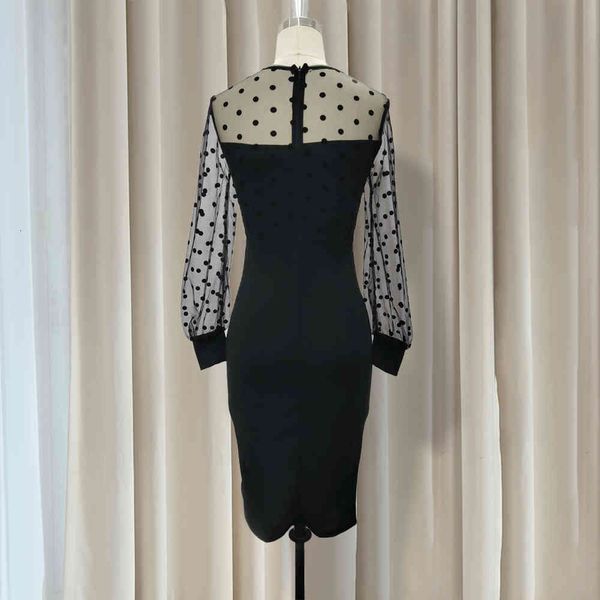 sheer long sleeves polka dot bodycon dress office ladies slim see through women vestido african modest celebrate occassion 200928, Black;gray
sheer long sleeves polka dot bodycon dress office ladies slim see through women vestido african modest celebrate occassion 200928, Black;gray