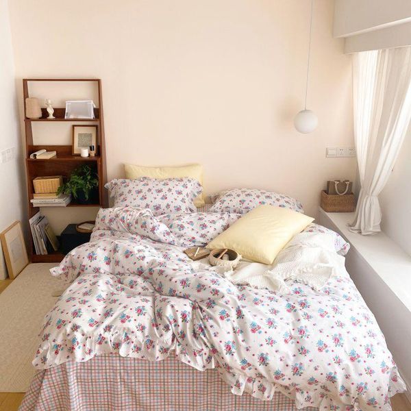 bedding sets floral ruffles farmhouse 100%cotton ultra soft vintage flowers zipper duvet cover set bed sheet pillowcases 4pcs
bedding sets floral ruffles farmhouse 100%cotton ultra soft vintage flowers zipper duvet cover set bed sheet pillowcases 4pcs
