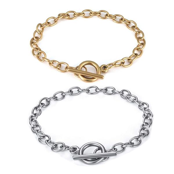 link, chain 1pc width 5mm gold bracelets stainless steel link bracelet chains with ot toggle clasps for jewelry making, Black
link, chain 1pc width 5mm gold bracelets stainless steel link bracelet chains with ot toggle clasps for jewelry making, Black