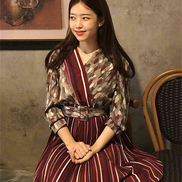 vestidos stitching v-neck plait autumn women vintage printed dress long sleeve v neck casual chiffon a-line 210423, Black;gray
vestidos stitching v-neck plait autumn women vintage printed dress long sleeve v neck casual chiffon a-line 210423, Black;gray