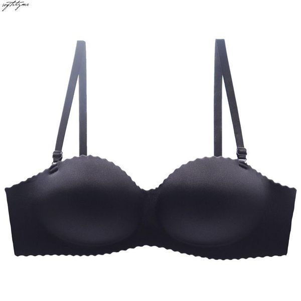 bras parifairy seamless solid color simple comfort underwear adjust hald cup demi bra for girl thick padded push up wireless bralette, Red;black
bras parifairy seamless solid color simple comfort underwear adjust hald cup demi bra for girl thick padded push up wireless bralette, Red;black
