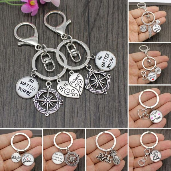 keychains no matter where friends compass love heart wings keychain keyring sister of my pinky swear key chain ring, Silver
keychains no matter where friends compass love heart wings keychain keyring sister of my pinky swear key chain ring, Silver