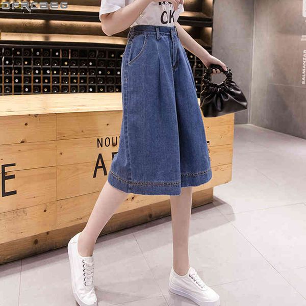 women's shorts casual streetwear wide leg denim skirt women loose straight high waist short feminino plus size midi ladies jeans d, White;black
women's shorts casual streetwear wide leg denim skirt women loose straight high waist short feminino plus size midi ladies jeans d, White;black