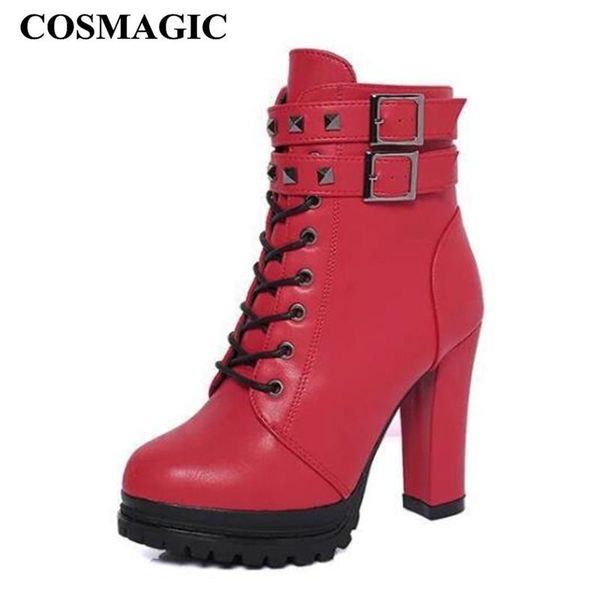 boots cosmagic 2021 winter women rivets buckle ankle motorcycle super high heel black zip round toe gothic punk botas mujer
boots cosmagic 2021 winter women rivets buckle ankle motorcycle super high heel black zip round toe gothic punk botas mujer
