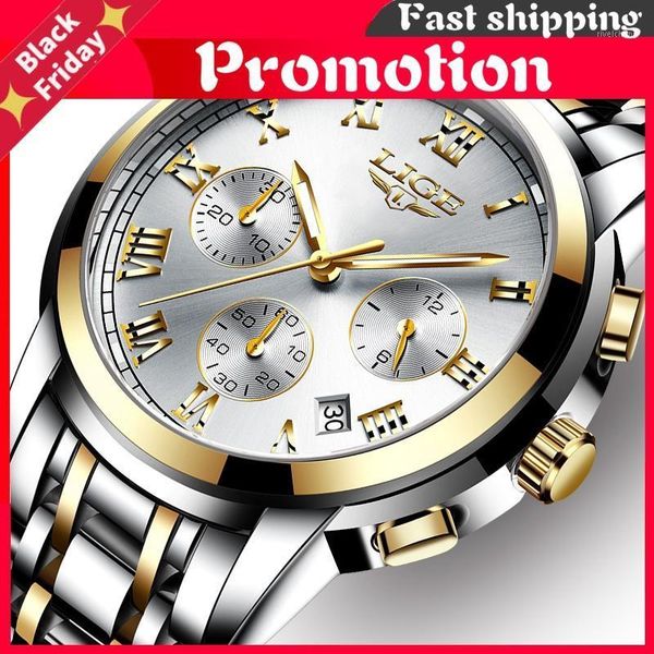 wristwatches men watches full steel waterproof sport quartz watch fashion date clock chronograph relogio masculino, Slivery;brown
wristwatches men watches full steel waterproof sport quartz watch fashion date clock chronograph relogio masculino, Slivery;brown