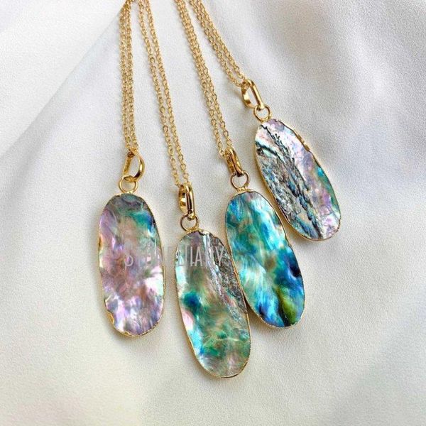 pendant necklaces nm36566 oval abalone seashell necklace gold filled chain genuine shell beachy rainbow charm, Silver
pendant necklaces nm36566 oval abalone seashell necklace gold filled chain genuine shell beachy rainbow charm, Silver
