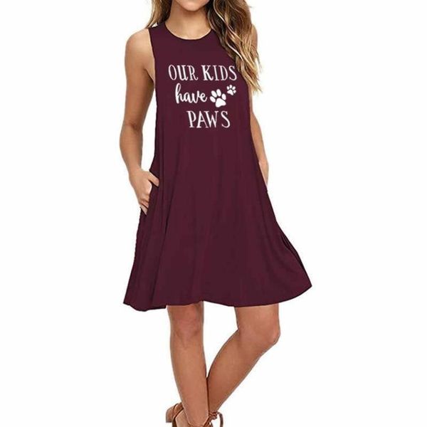 summer o-neck sleeveless dress our kids have paws letters dog print harajuku clothing women casual dresses, Black;gray
summer o-neck sleeveless dress our kids have paws letters dog print harajuku clothing women casual dresses, Black;gray