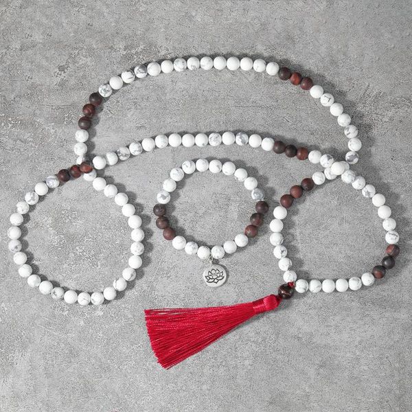 8mmturquesa blanco red tiger eye japamala necklace namaste yoga jewelry chakra stones buddhist mala prayer bead 108 beads pendant necklaces, Silver
8mmturquesa blanco red tiger eye japamala necklace namaste yoga jewelry chakra stones buddhist mala prayer bead 108 beads pendant necklaces, Silver