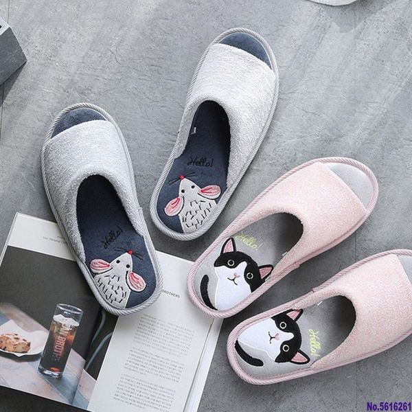spring autumn home women cotton slippers cute cartoon animal mouse cat ladies flat bedroom shoes non-slip couples slides female, Black
spring autumn home women cotton slippers cute cartoon animal mouse cat ladies flat bedroom shoes non-slip couples slides female, Black