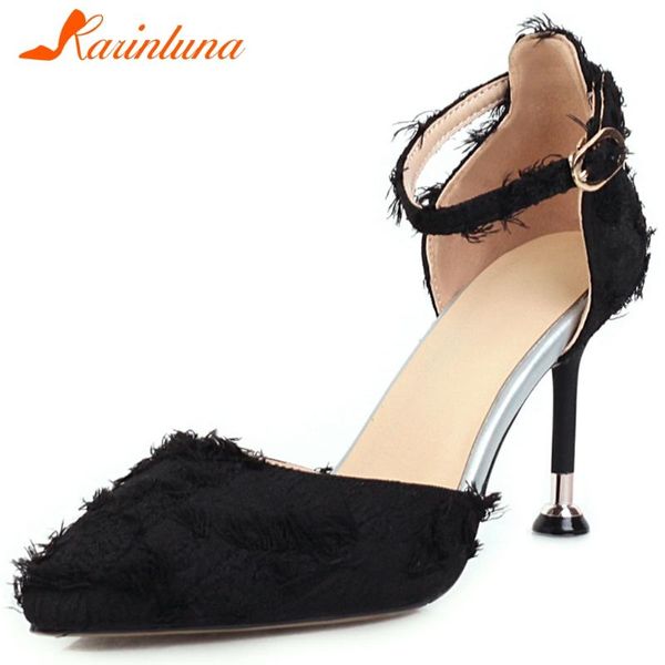 cool shallow high heels sandals pointed toe ankle strap women sweet decorating summer date shoes woman, Black
cool shallow high heels sandals pointed toe ankle strap women sweet decorating summer date shoes woman, Black