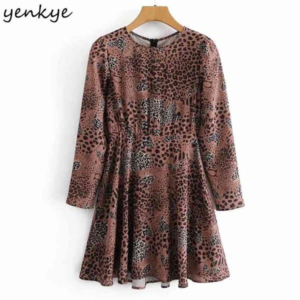 fashion women vintage leopard print dress female long sleeve o neck a-line casual spring short vestido 210514, Black;gray
fashion women vintage leopard print dress female long sleeve o neck a-line casual spring short vestido 210514, Black;gray