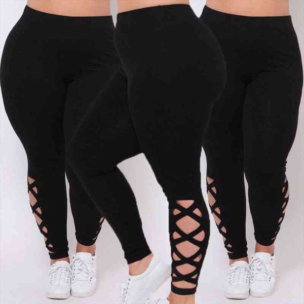 plus size fashion bandage elastic women leggings pure criss-cross hollow out pants, Black
plus size fashion bandage elastic women leggings pure criss-cross hollow out pants, Black