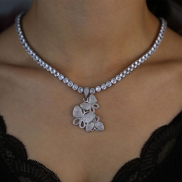women girl jewelry chain three butterfly pendant necklace for wedding party necklaces, Silver
women girl jewelry chain three butterfly pendant necklace for wedding party necklaces, Silver