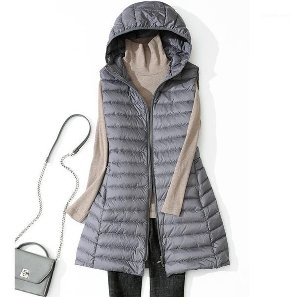 women's down & parkas women sleeveless long waistcoat autumn winter ultra light hooded vest female portable duck coat chaqueta mujer, Black
women's down & parkas women sleeveless long waistcoat autumn winter ultra light hooded vest female portable duck coat chaqueta mujer, Black