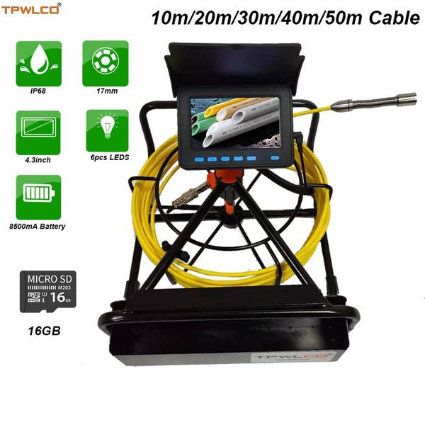cameras 10-50m cable reel diameter 17mm pipeline 16gb sd card with dvr surveillance video inspection system 4.3" screen
cameras 10-50m cable reel diameter 17mm pipeline 16gb sd card with dvr surveillance video inspection system 4.3" screen