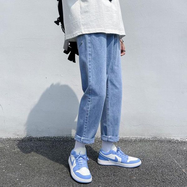 men's jeans 2021 summer thin loose straight fashion brand ins korean casual pants, Blue
men's jeans 2021 summer thin loose straight fashion brand ins korean casual pants, Blue