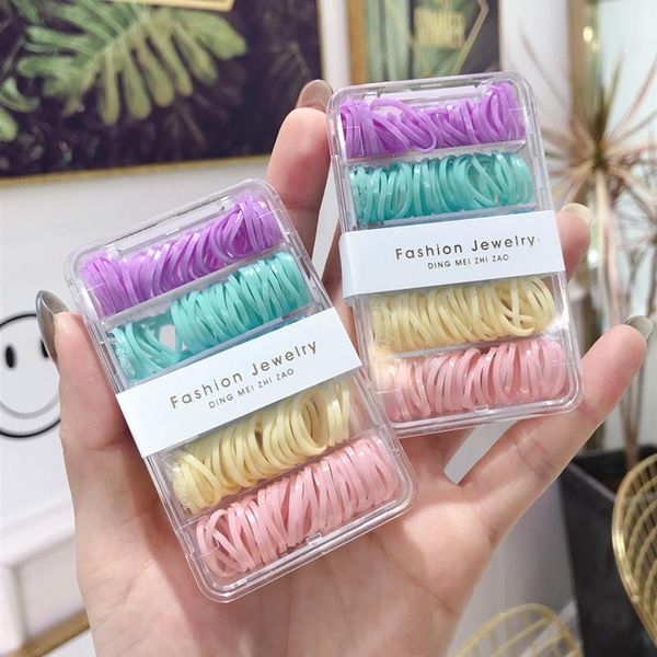 hair accessories korean simple tie trap box candy color high elastic disposable rope traceless portable rubber band, Slivery;white
hair accessories korean simple tie trap box candy color high elastic disposable rope traceless portable rubber band, Slivery;white