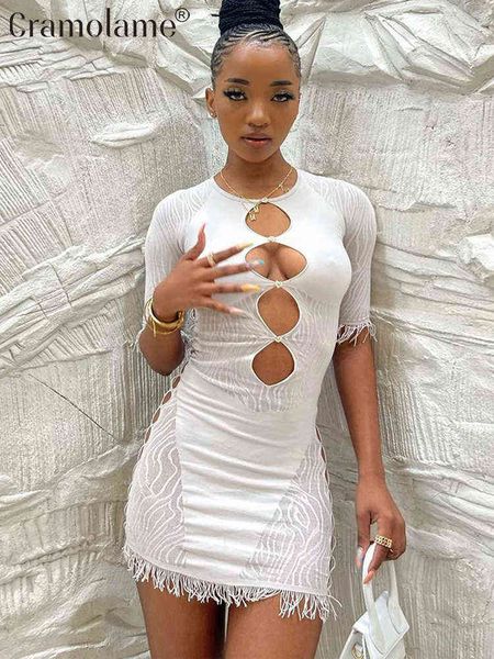 mesh tassel bodycon mini dress for women elegant short sleeve hollow out party dresses 2022 summer y2k black white clothes y220304, Black;gray
mesh tassel bodycon mini dress for women elegant short sleeve hollow out party dresses 2022 summer y2k black white clothes y220304, Black;gray