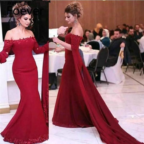 party dresses burgundy long flare sleeve mermaid evening off the shoulder pageant gowns arabic special occasion dress, White;black
party dresses burgundy long flare sleeve mermaid evening off the shoulder pageant gowns arabic special occasion dress, White;black