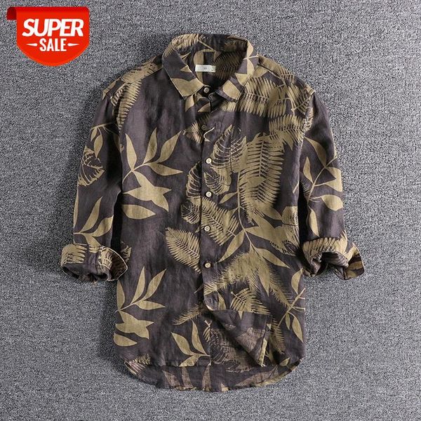 spring and summer washed linen fabric trend youth three-quarter sleeve shirt european american fashion men's lapel #lm2w, White;black
spring and summer washed linen fabric trend youth three-quarter sleeve shirt european american fashion men's lapel #lm2w, White;black