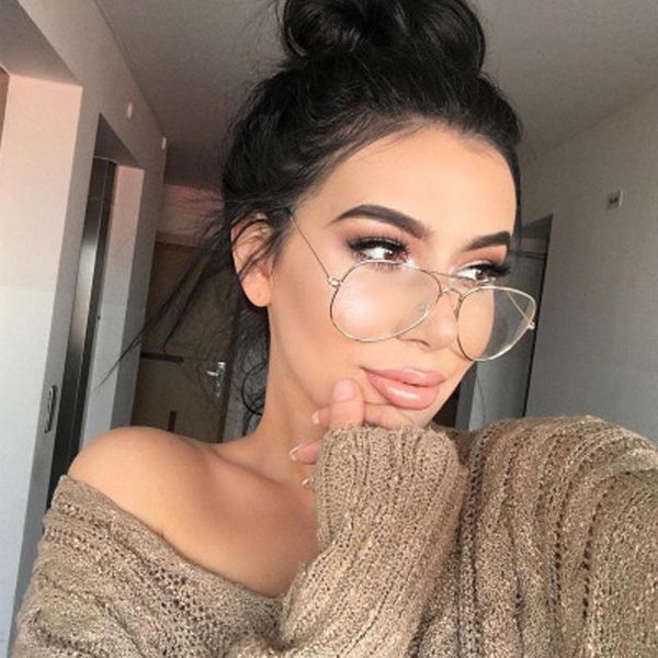 fashion sunglasses frames glasses alloy gold frame classic retro optics eyeglasses transparent clear lens women men female, Black
fashion sunglasses frames glasses alloy gold frame classic retro optics eyeglasses transparent clear lens women men female, Black