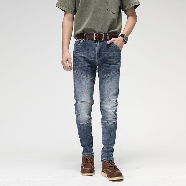 men's jeans mens slim leisure motorcycle denim pants autumn winter men clothing elasticity jean splice plus size stitching trousers, Blue
men's jeans mens slim leisure motorcycle denim pants autumn winter men clothing elasticity jean splice plus size stitching trousers, Blue