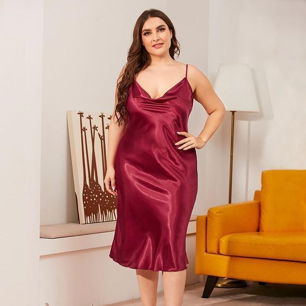 lady women sleepwear spaghetti strap nightdress oversize nightgown satin intimate lingerie home clothes kimono sleeveles robe gown, Black;red
lady women sleepwear spaghetti strap nightdress oversize nightgown satin intimate lingerie home clothes kimono sleeveles robe gown, Black;red