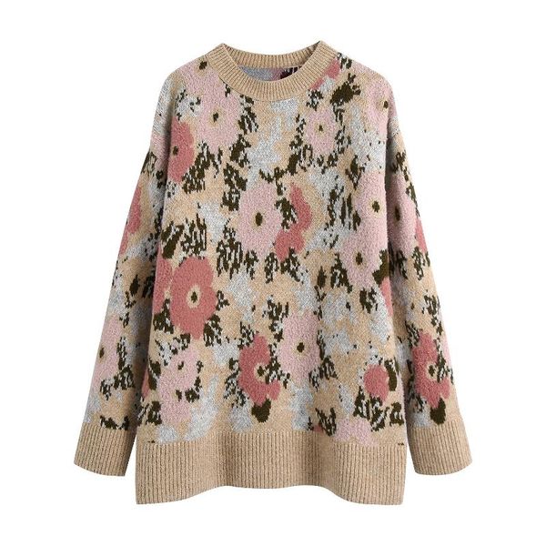 women's sweaters 2021 women flower oversized knitted sweater european and american style summer jacquard loose, White;black
women's sweaters 2021 women flower oversized knitted sweater european and american style summer jacquard loose, White;black