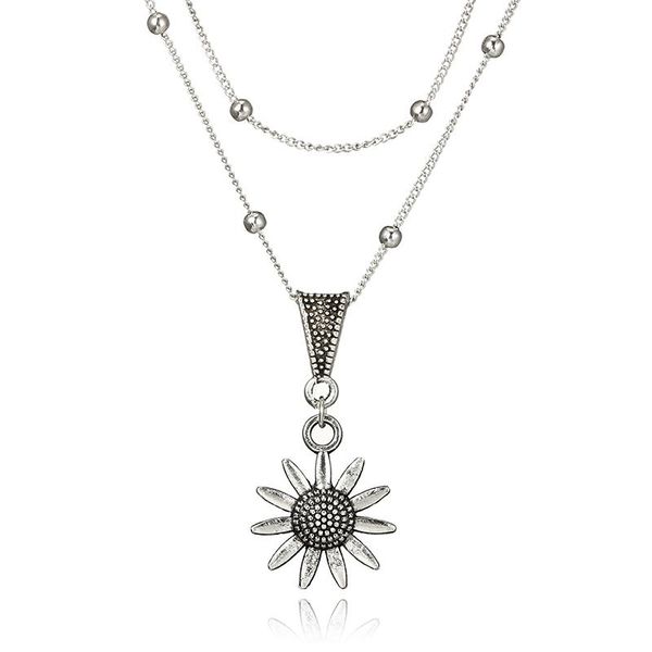 chains 2021 sunflower pendant choker necklaces vintage antique silver color for women multi layer chain necklace collar jewelry
chains 2021 sunflower pendant choker necklaces vintage antique silver color for women multi layer chain necklace collar jewelry
