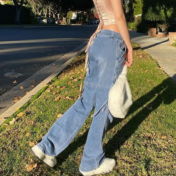 2011y2k low rise staright cargo jeans wrap belt retro denim pants ruched dstring women denim trousers street indie aesthetic jean, Blue
2011y2k low rise staright cargo jeans wrap belt retro denim pants ruched dstring women denim trousers street indie aesthetic jean, Blue