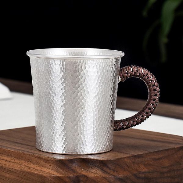mugs ag999 sterling silver handmade hammer pattern mug for tea large beer coffee cup with handgrip
mugs ag999 sterling silver handmade hammer pattern mug for tea large beer coffee cup with handgrip