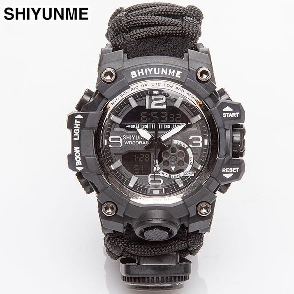 wristwatches shiyunme military watch with compass waterproof mens g style sports men led digital dual display watches relogio masculino, Slivery;brown
wristwatches shiyunme military watch with compass waterproof mens g style sports men led digital dual display watches relogio masculino, Slivery;brown