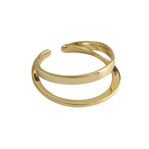 cluster rings zemior korean style for women s925 sterling silver double line smooth surface ring minimalism personality fine jewelry, Golden;silver
cluster rings zemior korean style for women s925 sterling silver double line smooth surface ring minimalism personality fine jewelry, Golden;silver