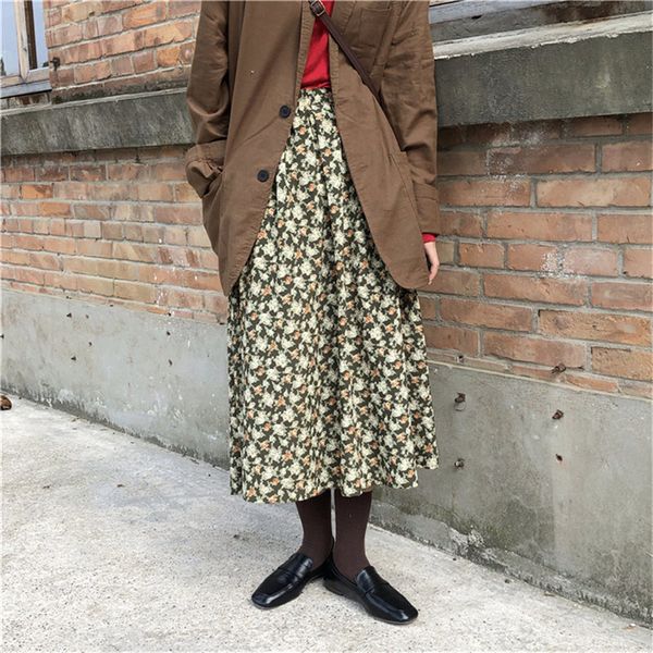 sweet elastic waist florals chic all match women stylish vintage casual slender high gentle long skirts 210421, Black
sweet elastic waist florals chic all match women stylish vintage casual slender high gentle long skirts 210421, Black