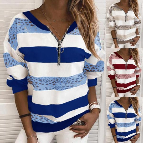 women's hoodies & sweatshirts leopard stripe women pullover autumn winter patchwork sweatshirt long sleeve zipper blouse clothing stree, Black
women's hoodies & sweatshirts leopard stripe women pullover autumn winter patchwork sweatshirt long sleeve zipper blouse clothing stree, Black