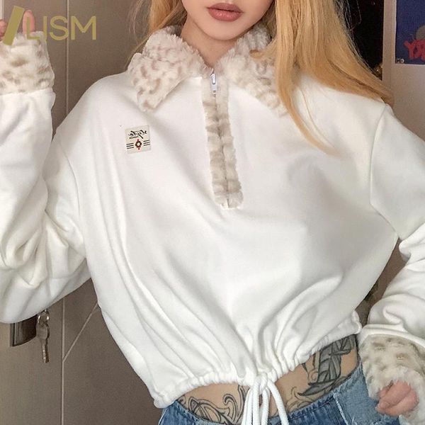 winter leopard print turn-down collar sweatshirt fashion long sleeve drawstring pullovers women clothes women's hoodies & sweatshirts, Black
winter leopard print turn-down collar sweatshirt fashion long sleeve drawstring pullovers women clothes women's hoodies & sweatshirts, Black