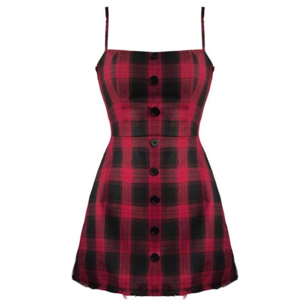 casual dresses 2021 red plaid dress spaghetti strap women streetwear yellow grey bandage mini hip hop punk jurken gothic party clothing, Black;gray
casual dresses 2021 red plaid dress spaghetti strap women streetwear yellow grey bandage mini hip hop punk jurken gothic party clothing, Black;gray
