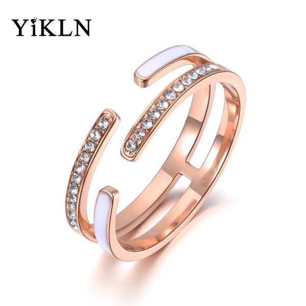 cluster rings yikln trendy titanium stainless steel white glaze for women girls mosaic cz crystal love anniversary ring jewelry yr19077, Golden;silver
cluster rings yikln trendy titanium stainless steel white glaze for women girls mosaic cz crystal love anniversary ring jewelry yr19077, Golden;silver
