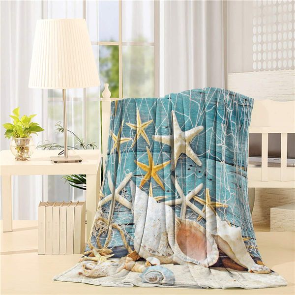 super soft fleece throw blanket, sea beach starfish on fishing netlightweight plush microfiber blanket, warm cozy couch bed tv
super soft fleece throw blanket, sea beach starfish on fishing netlightweight plush microfiber blanket, warm cozy couch bed tv