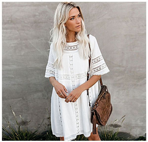 women's swimwear tunic cover-ups white cotton beach mini dress summer holiday seaside women beachwear swimsuit bathing suit c, White;black
women's swimwear tunic cover-ups white cotton beach mini dress summer holiday seaside women beachwear swimsuit bathing suit c, White;black