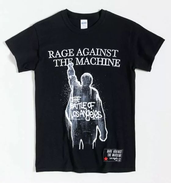 official black rage against the machine battle of los angeles t-shirt with back, White;black
official black rage against the machine battle of los angeles t-shirt with back, White;black
