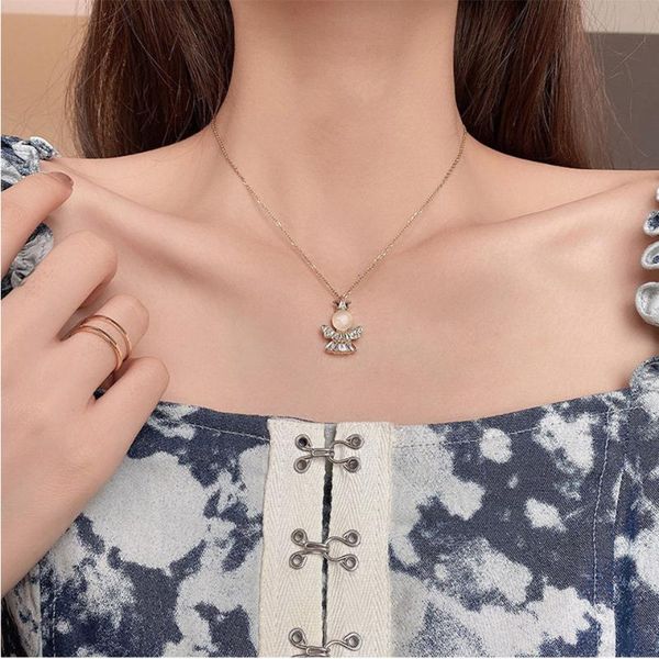 chains cute luxury angel pendant necklaces for women korean fresh girl bling necklace jewelry friends gifts, Silver
chains cute luxury angel pendant necklaces for women korean fresh girl bling necklace jewelry friends gifts, Silver