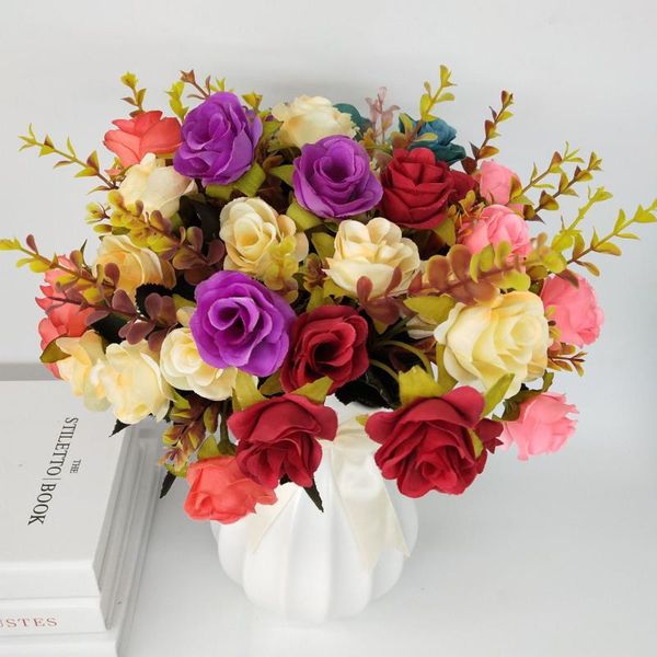 decorative flowers & wreaths artificial 5 fork rose bouquet for party wedding home decoration christmas festivals fake silk plants
decorative flowers & wreaths artificial 5 fork rose bouquet for party wedding home decoration christmas festivals fake silk plants
