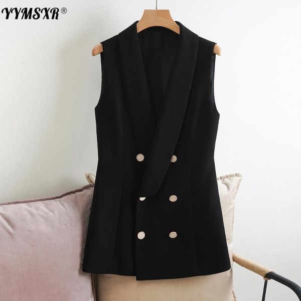 women's suits & blazers 2021 spring and autumn suit fashion double breasted ladies black jacket long female blazer, White;black
women's suits & blazers 2021 spring and autumn suit fashion double breasted ladies black jacket long female blazer, White;black