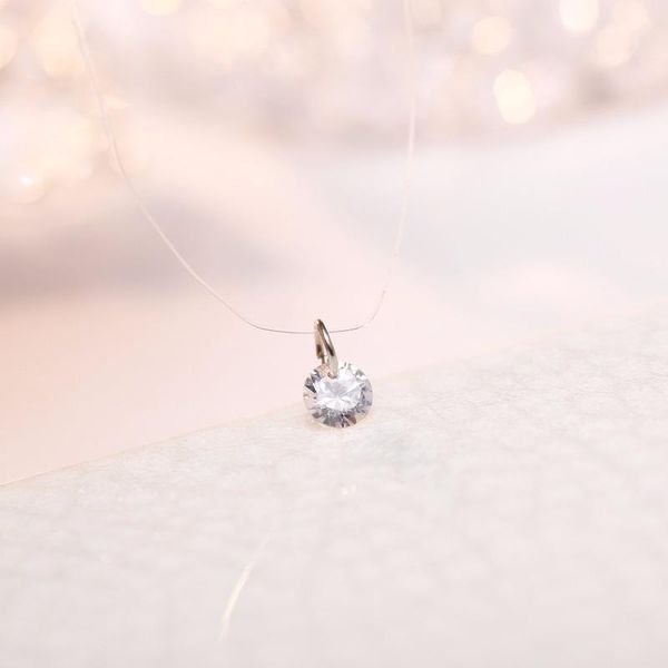trendy invisible fishing line clavicle necklace zircon crystal charm pendant choker chain necklaces gifts for women chokers, Golden;silver
trendy invisible fishing line clavicle necklace zircon crystal charm pendant choker chain necklaces gifts for women chokers, Golden;silver