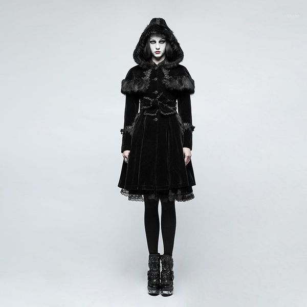 women's trench coats punk rave lolita hooded woolen overcoat with belts ly-065, Tan;black
women's trench coats punk rave lolita hooded woolen overcoat with belts ly-065, Tan;black