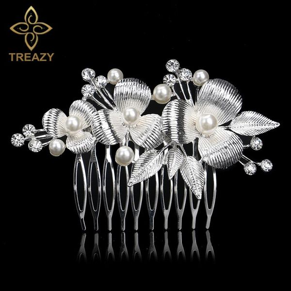 hair clips & barrettes treazy silver color pearl crystal flower bridal comb hairpins headpiece bride wedding jewelry accessories, Golden;silver
hair clips & barrettes treazy silver color pearl crystal flower bridal comb hairpins headpiece bride wedding jewelry accessories, Golden;silver